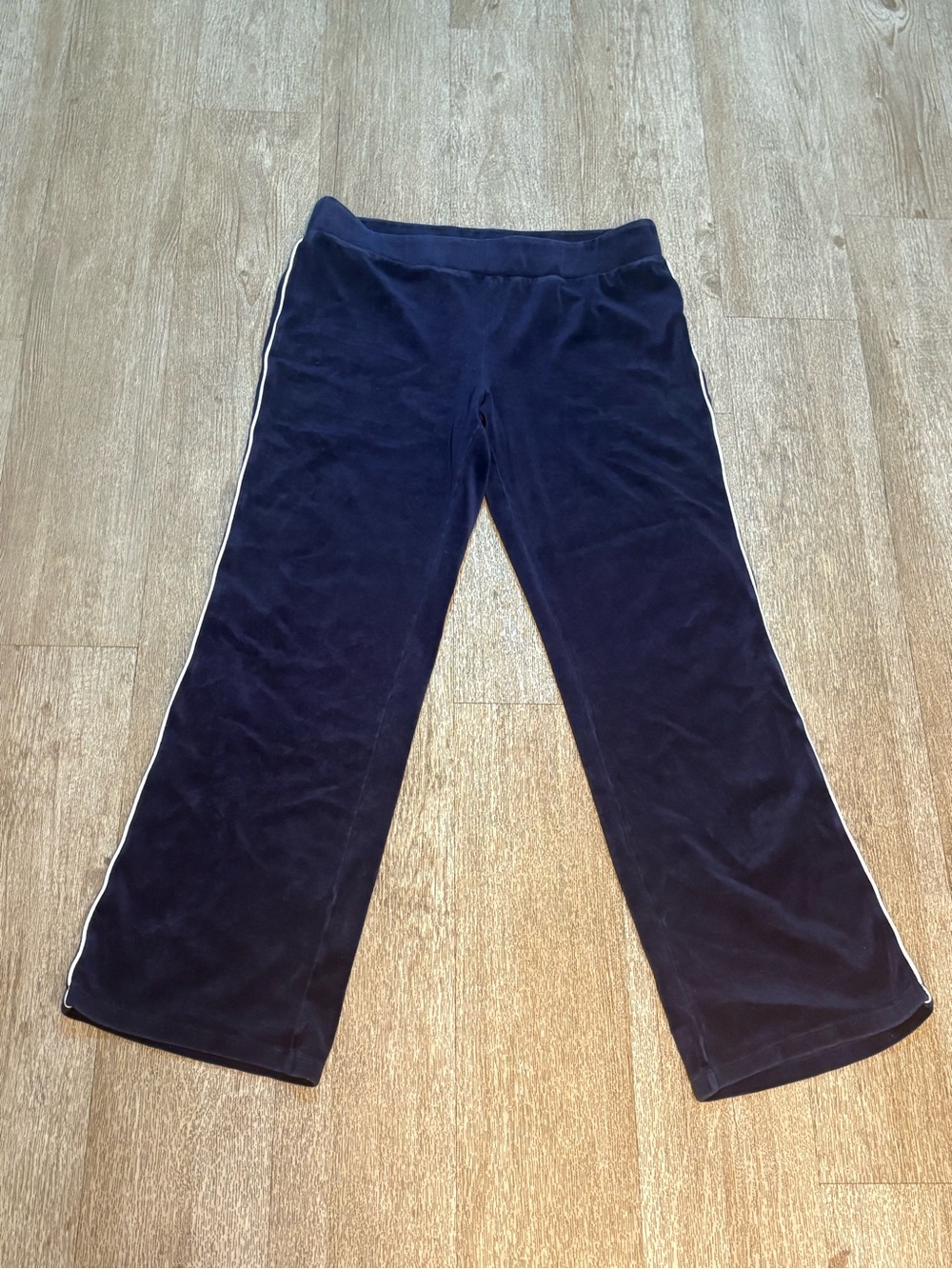 Ralph Lauren Navy Velour Track Pants